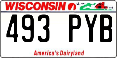 WI license plate 493PYB