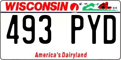 WI license plate 493PYD