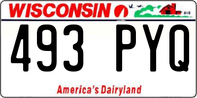 WI license plate 493PYQ