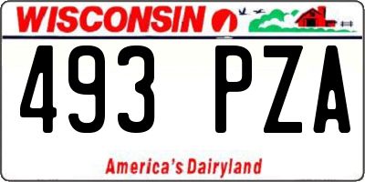 WI license plate 493PZA