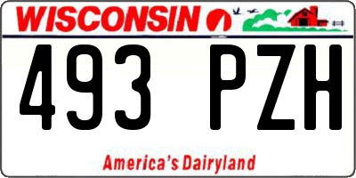 WI license plate 493PZH
