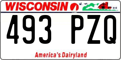 WI license plate 493PZQ