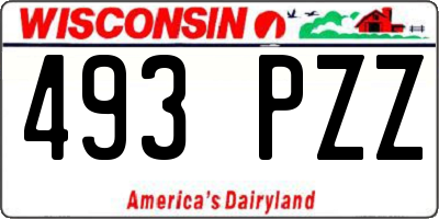 WI license plate 493PZZ
