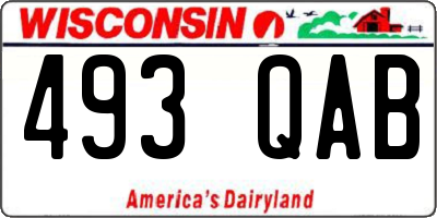 WI license plate 493QAB