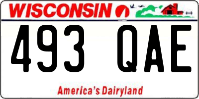 WI license plate 493QAE