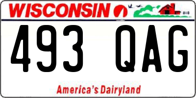 WI license plate 493QAG