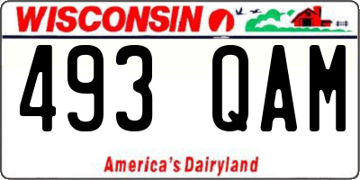 WI license plate 493QAM