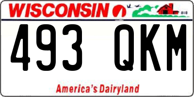 WI license plate 493QKM