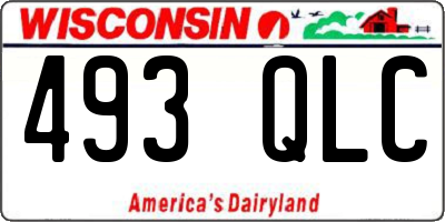 WI license plate 493QLC