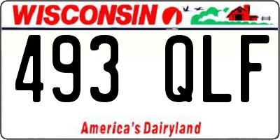WI license plate 493QLF