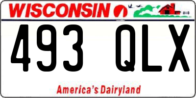 WI license plate 493QLX