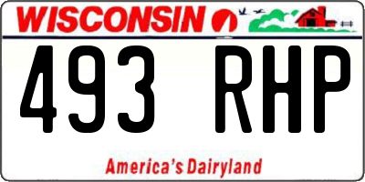 WI license plate 493RHP