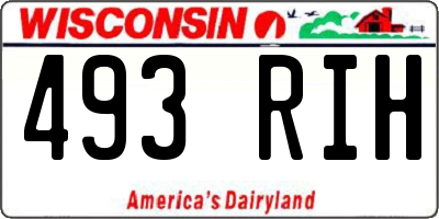 WI license plate 493RIH