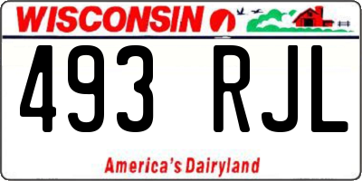 WI license plate 493RJL
