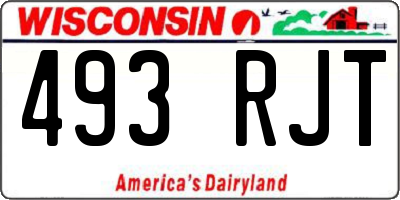 WI license plate 493RJT