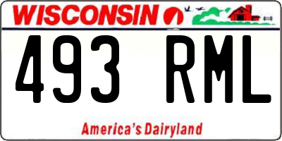 WI license plate 493RML