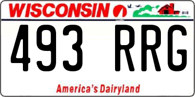WI license plate 493RRG
