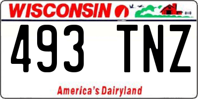 WI license plate 493TNZ