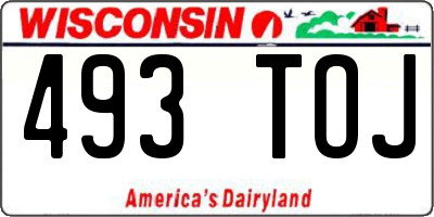 WI license plate 493TOJ
