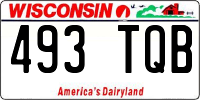 WI license plate 493TQB