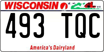 WI license plate 493TQC