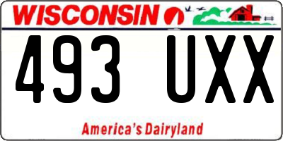 WI license plate 493UXX