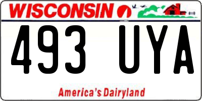WI license plate 493UYA