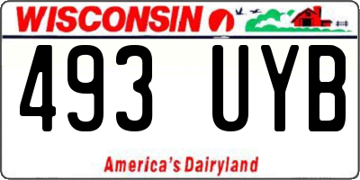 WI license plate 493UYB