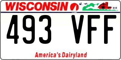 WI license plate 493VFF