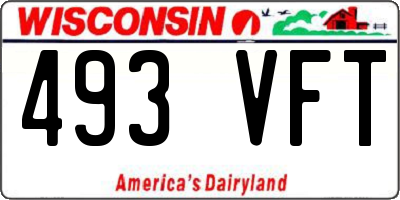 WI license plate 493VFT