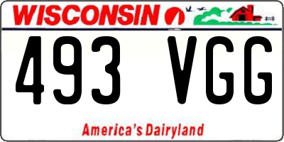 WI license plate 493VGG