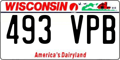 WI license plate 493VPB
