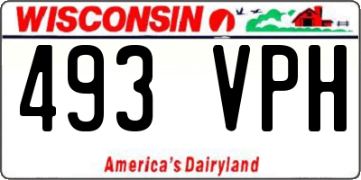 WI license plate 493VPH