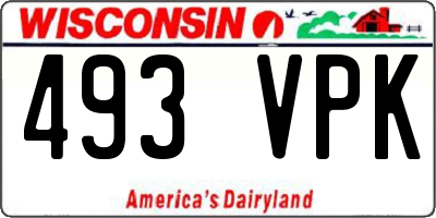 WI license plate 493VPK