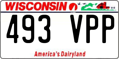 WI license plate 493VPP