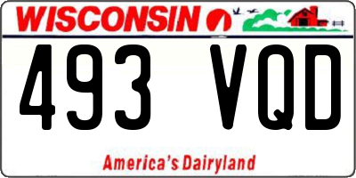 WI license plate 493VQD
