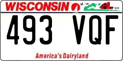 WI license plate 493VQF