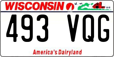 WI license plate 493VQG