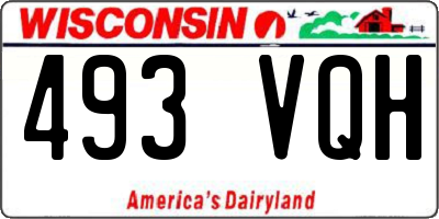 WI license plate 493VQH