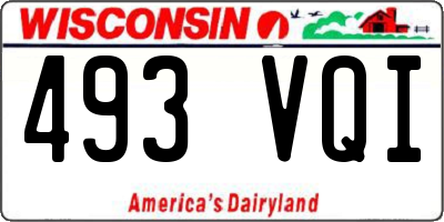 WI license plate 493VQI