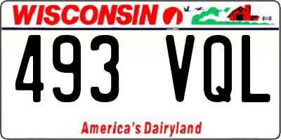 WI license plate 493VQL