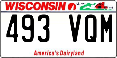 WI license plate 493VQM