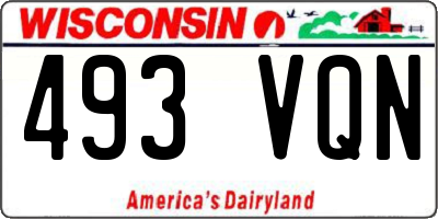 WI license plate 493VQN