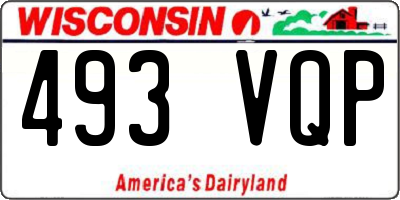 WI license plate 493VQP