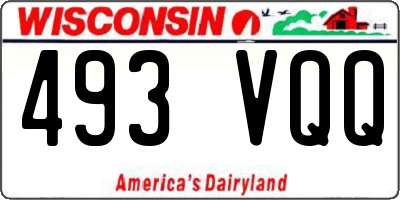 WI license plate 493VQQ