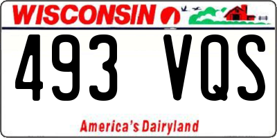 WI license plate 493VQS