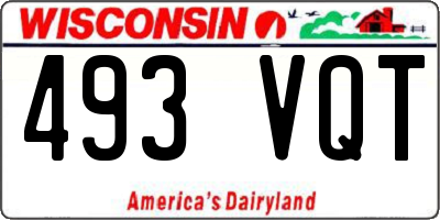 WI license plate 493VQT