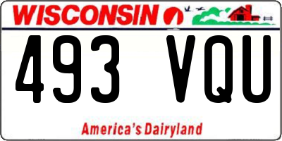 WI license plate 493VQU