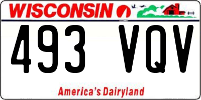 WI license plate 493VQV