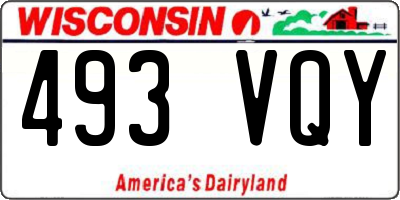 WI license plate 493VQY